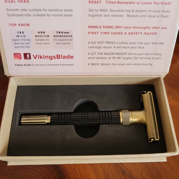 Vikings Blade Other - The Crusader Safety Razor Vikings Blade (Ragnarr Edition) - Black and Copper